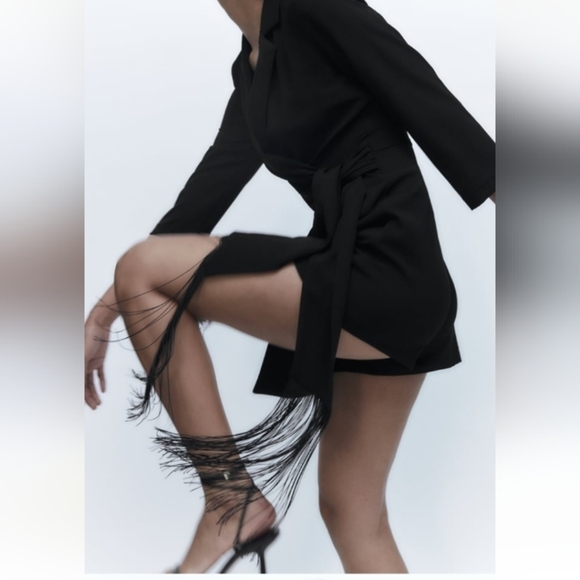 ZARA  fringed jumpsuit blazer - Picture 2 of 10